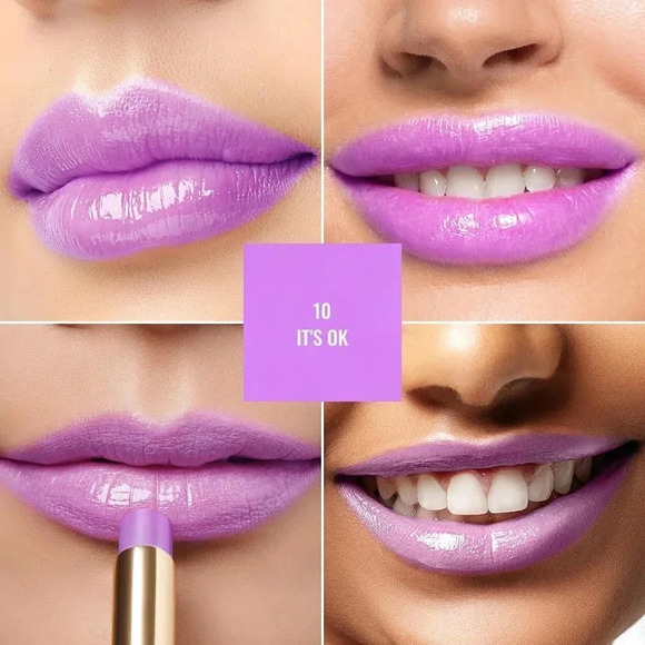 Oulac Moisture Shine Light Lavender Hydrating Lipstick Tinted Lip Balm Its ok 10 - Picture 3 of 6